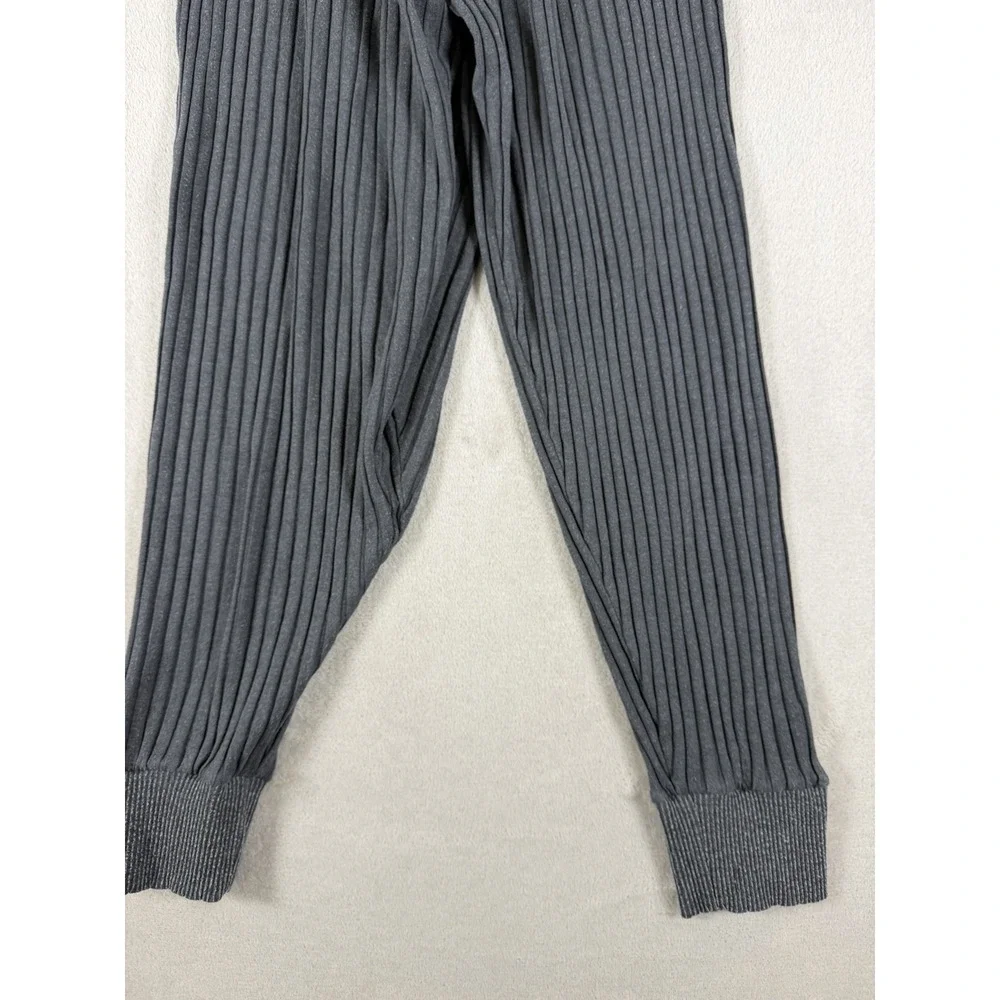 Nike Yoga Luxe Ribbed Crossover Front Loose Fit Pants Gray Womens S P